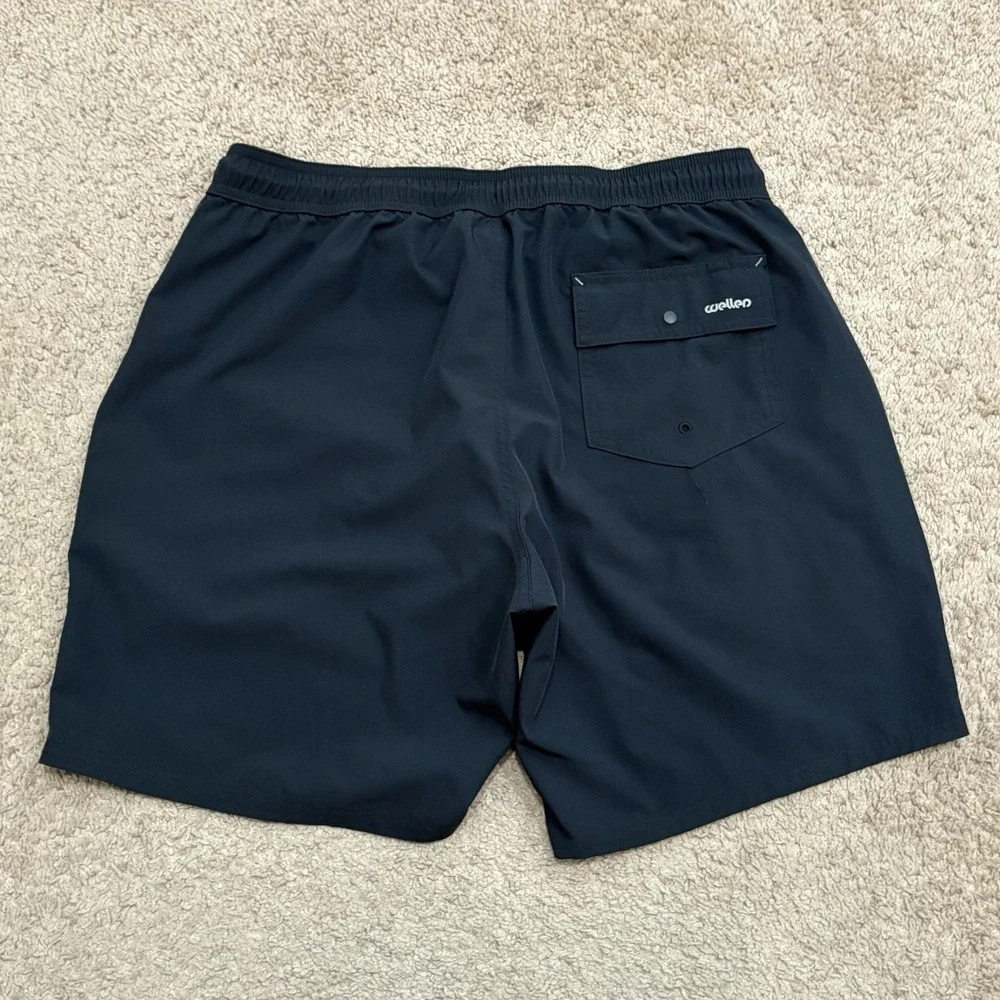Wellen Huckberry Performance Lined Shorts Men's Medium Black Swim Hybrid Active